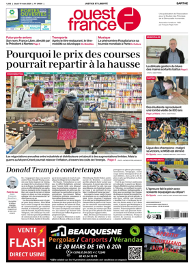 Cover of Ouest France (Sarthe)