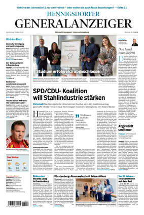Cover of Hennigsdorfer Generalanzeiger