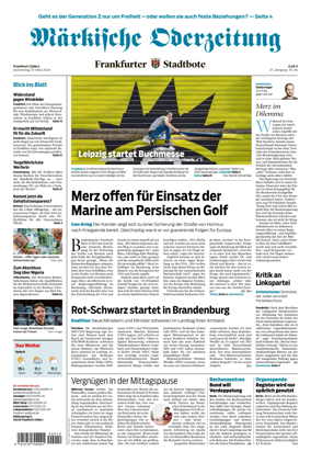 Cover of Markische Oderzeitung Frankfurt (Oder)