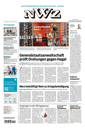 Cover of NWZ – Neue Wurttembergische Zeitung