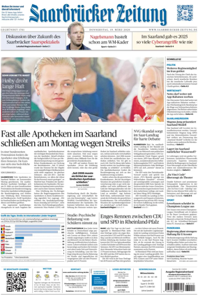 Cover of Saarbruecker Zeitung