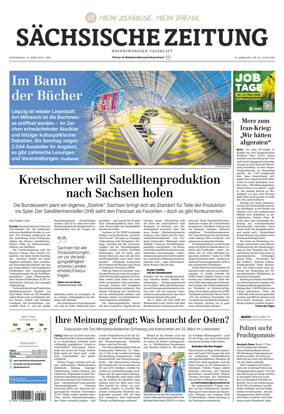 Cover of Sachsische Zeitung (Hoyerswerda)
