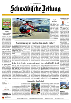 Cover of Schwabische Zeitung (Alb-Donau)