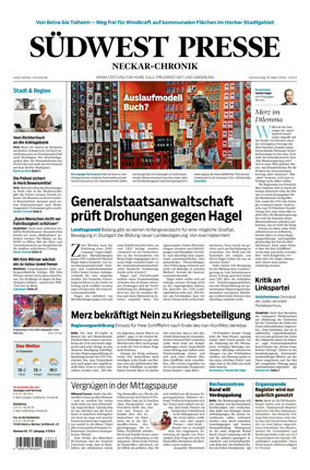 Cover of SUDWEST PRESSE - Neckar-Chronik