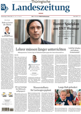 Cover of Thuringische Landeszeitung (Weimar)