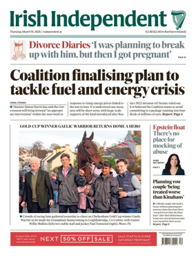 Cover of Irish Independent