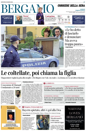 Cover of Corriere della Sera (Bergamo)