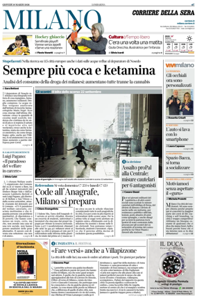 Cover of Corriere della Sera (Milano)