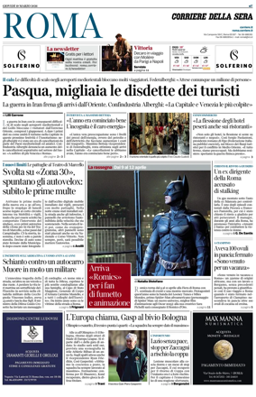 Cover of Corriere della Sera (Roma)