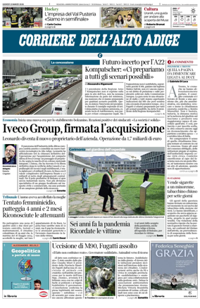 Cover of Corriere dell'Alto Adige