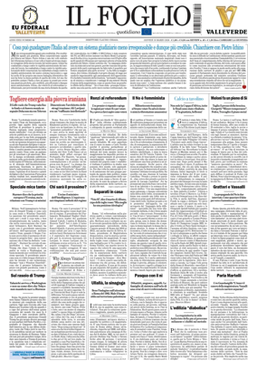 Cover of Il Foglio Quotidiano