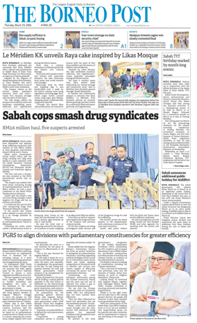 Cover of The Borneo Post (Sabah)