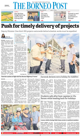 Cover of The Borneo Post (Sarawak)