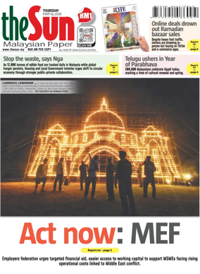 Cover of The Sun (Malaysia)