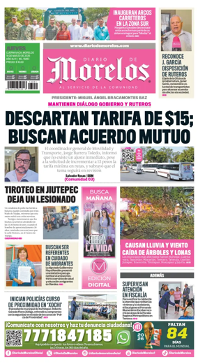 Cover of Diario de Morelos