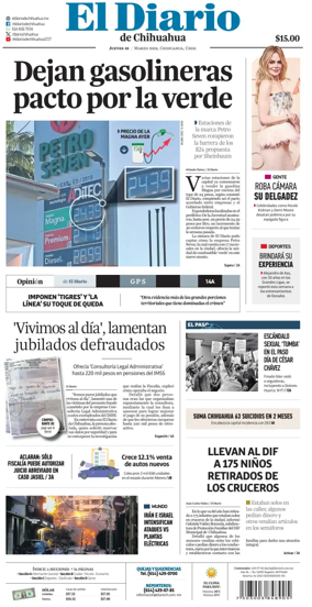 Cover of El Diario de Chihuahua