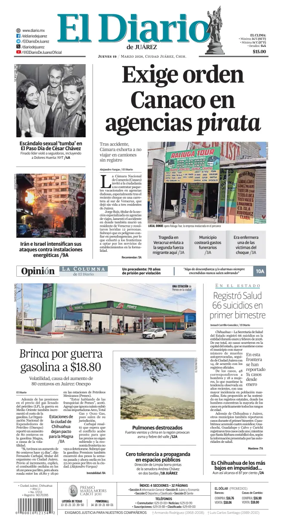 Cover of El Diario de Juarez