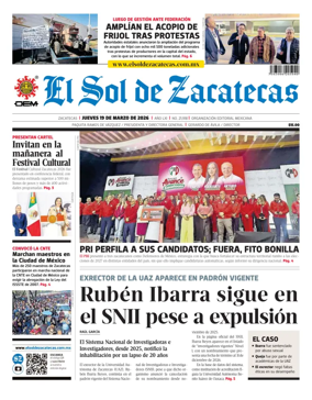 Cover of El Sol de Zacatecas