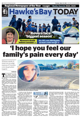 Cover of Hawke's Bay Today