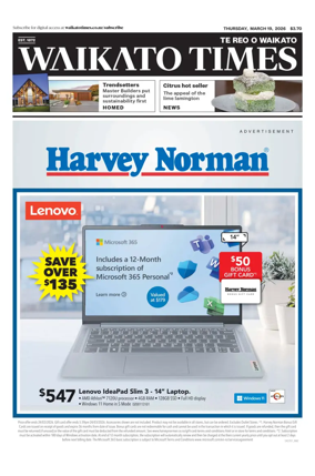 Cover of Waikato Times