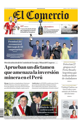 Cover of Diario El Comercio