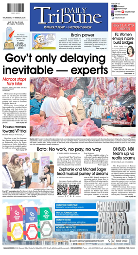 Cover of Daily Tribune (Philippines)