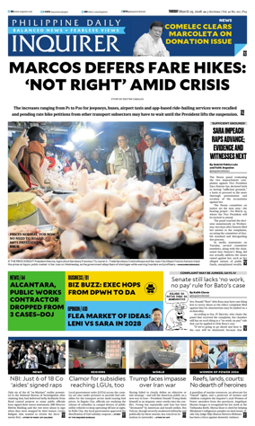Cover of Philippine Daily Inquirer