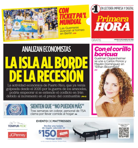 Cover of Primera Hora