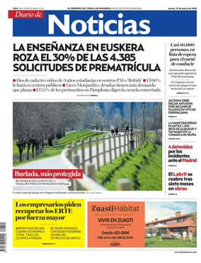 Cover of Diario de Noticias (Spain)