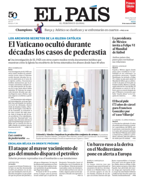 Cover of EL PAIS primera edicion