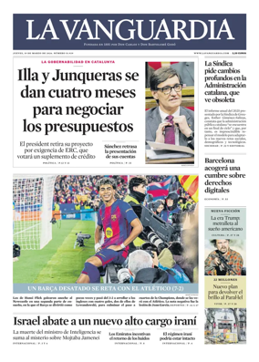 Cover of La Vanguardia