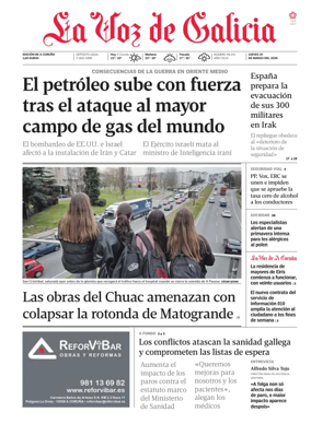 Cover of La Voz de Galicia (A Coruna)