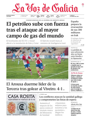 Cover of La Voz de Galicia (Arousa)