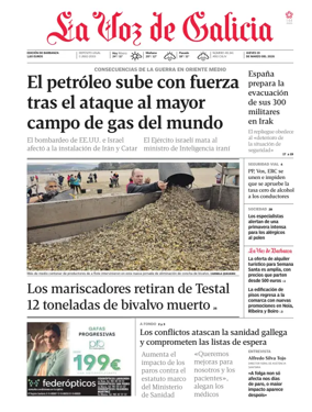 Cover of La Voz de Galicia (Barbanza)