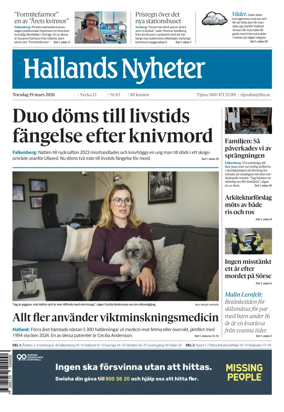 Cover of Hallands Nyheter