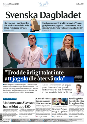 Cover of Svenska Dagbladet