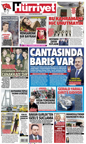 Cover of Hurriyet