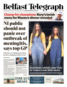 Cover of Belfast Telegraph