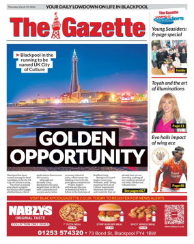 Cover of Blackpool Gazette