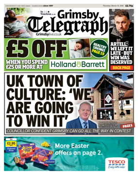 Cover of Grimsby Telegraph