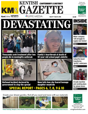 Cover of Kentish Gazette Canterbury & District
