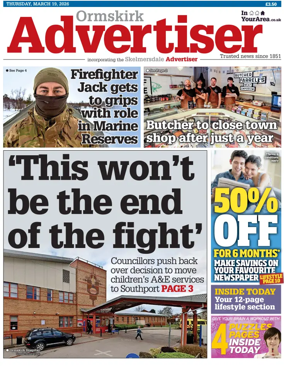 Cover of Ormskirk Advertiser