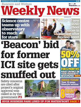 Cover of Runcorn & Widnes Weekly News