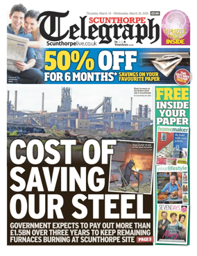 Cover of Scunthorpe Telegraph