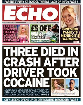 Cover of South Wales Echo