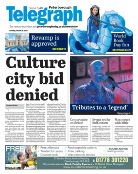 Cover of The Peterborough Evening Telegraph
