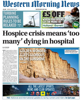 Cover of Western Morning News