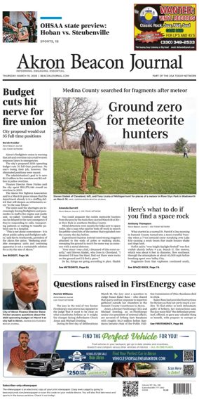 Cover of Akron Beacon Journal