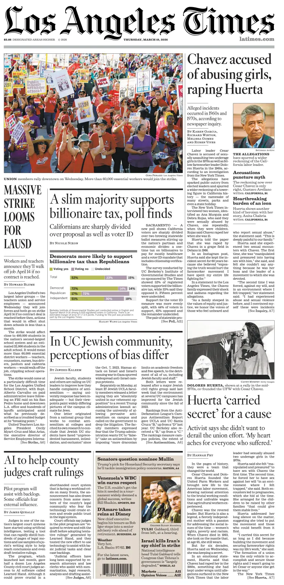 Cover of Los Angeles Times