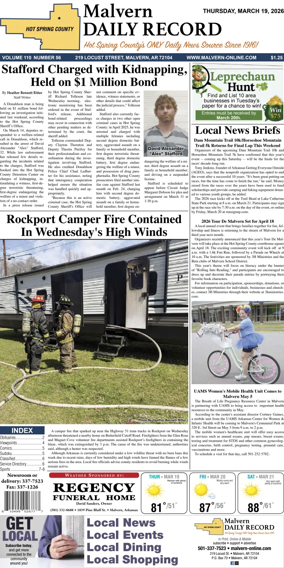 Cover of Malvern Daily Record